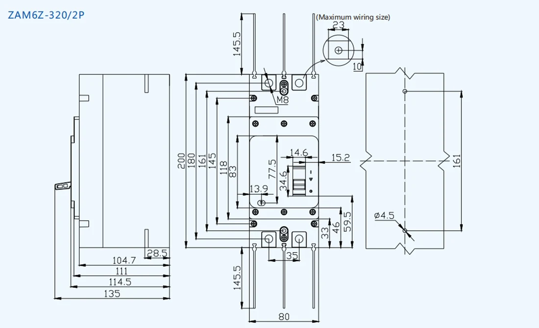 2 Pole Circuit Breaker DC1000V