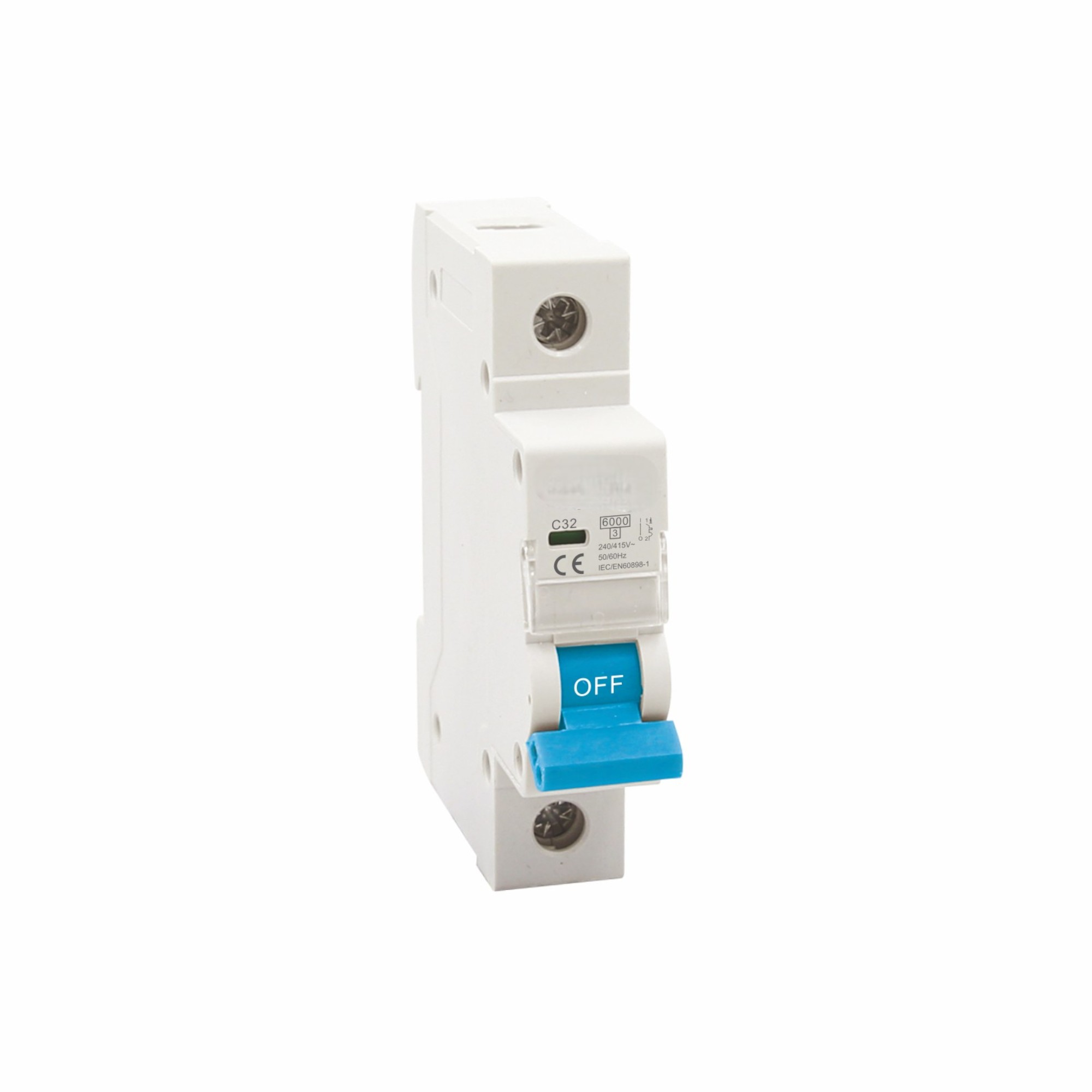 Lämpömagneettinen AC MCB | 1P-4P | 1-63a | B/C/D -käyrät | 415v | IEC/EN 60898-1