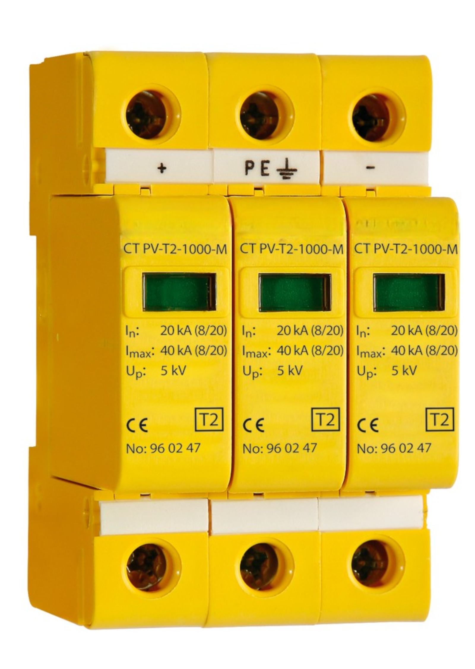 TYYPPI 2 DC SURGE -suojauslaite, jossa on kauko -ohjausyhteys | Din-Rail, IP20